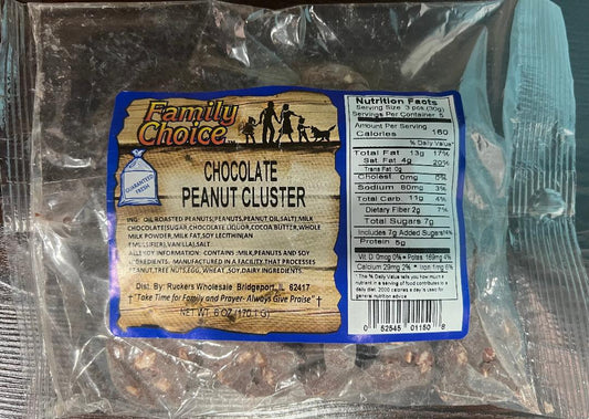 Family Choice - Chocolate Peanut Cluster 6oz